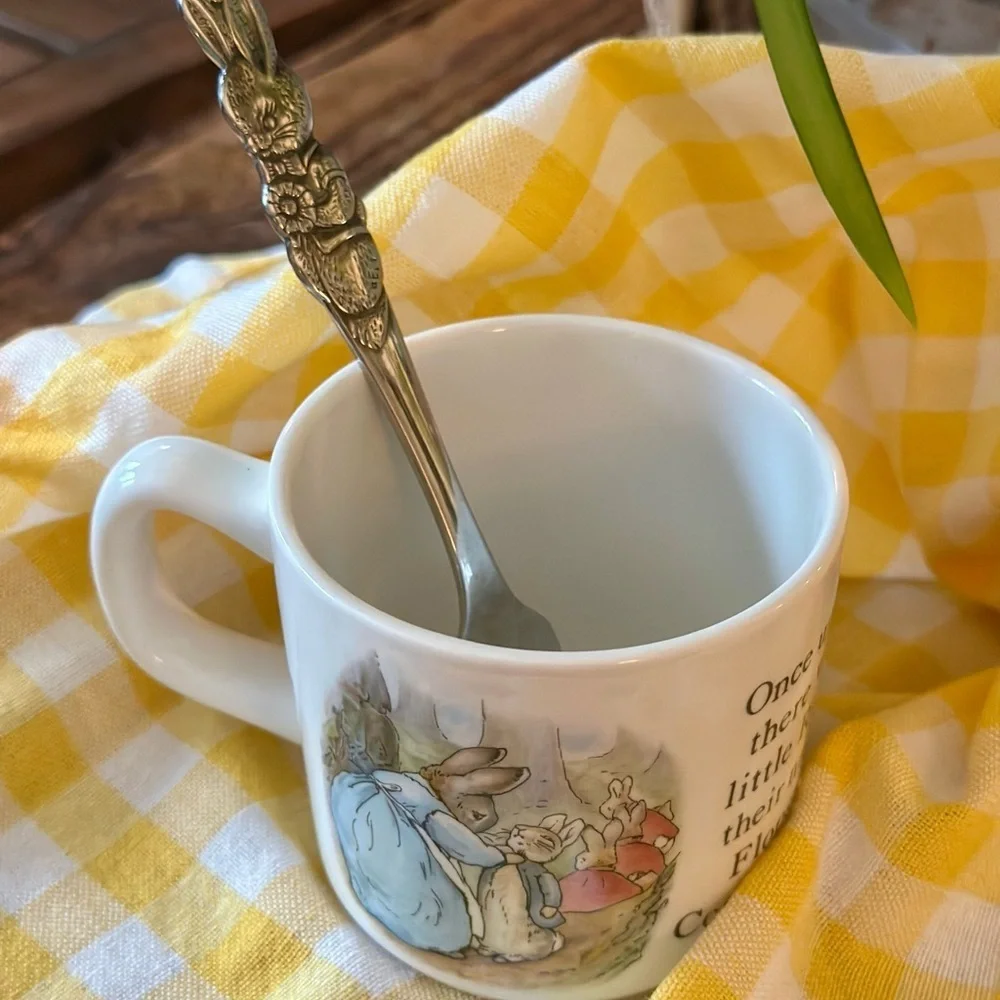 Wedgwood Peter Rabbit Childs Bowl and Cup Dish Set with Fork